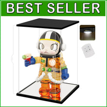 Load image into Gallery viewer, Premium Dustproof Acrylic Display Case with Sliding Doors – 9.4in Organizer