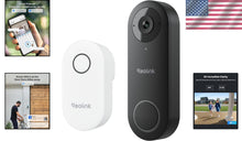 Load image into Gallery viewer, 2K WiFi Video Doorbell Camera - 180° View &amp; Smart Detection, Waterproof Design