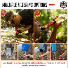 Load image into Gallery viewer, 5 Reusable Water Straws - Filters 1800 Gallons for Hiking, Travel, and Survival