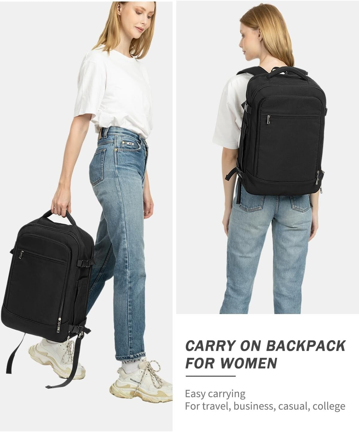 Ergonomic Travel Backpack with Packing Cubes - 40L Waterproof Adventure Bag