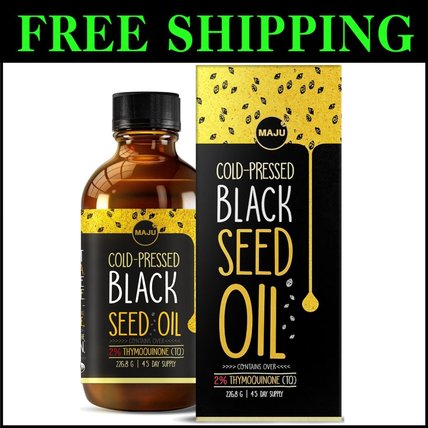 Maju 8 Oz Black Seed Oil - Cold-Pressed, Antioxidant-Rich Natural Health Oil