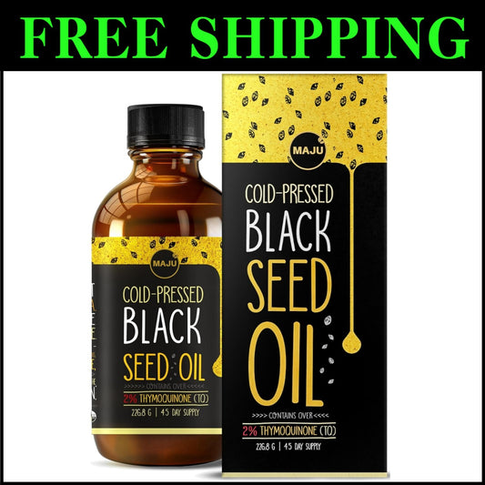 Maju 8 Oz Black Seed Oil - Cold-Pressed, Antioxidant-Rich Natural Health Oil