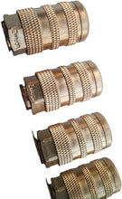 Load image into Gallery viewer, Brass 7-Way Air Manifold with Compatible Couplers - Efficient Airline Splitter