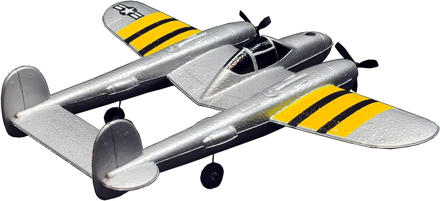 P38 Lightning RC Plane - Remote Control Airplane for New Pilots, 12-Min Flight