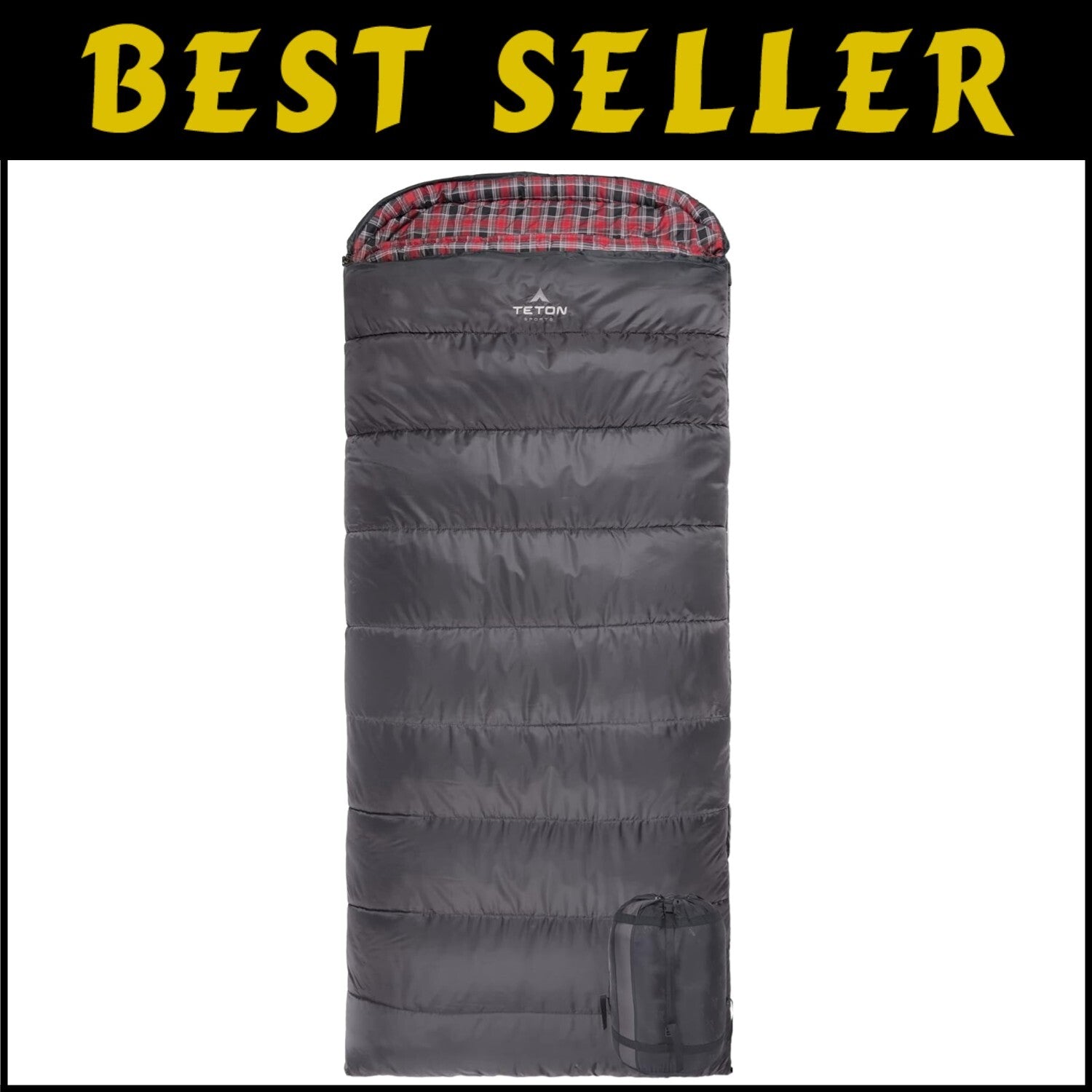 TETON Camping Sleeping Bag (-25F) with Self-Repairing Zipper & Draft Tubes