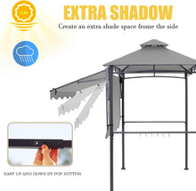 Load image into Gallery viewer, Portable Outdoor Gazebo Canopy with Side Awning for Grilling – Easy Assembly