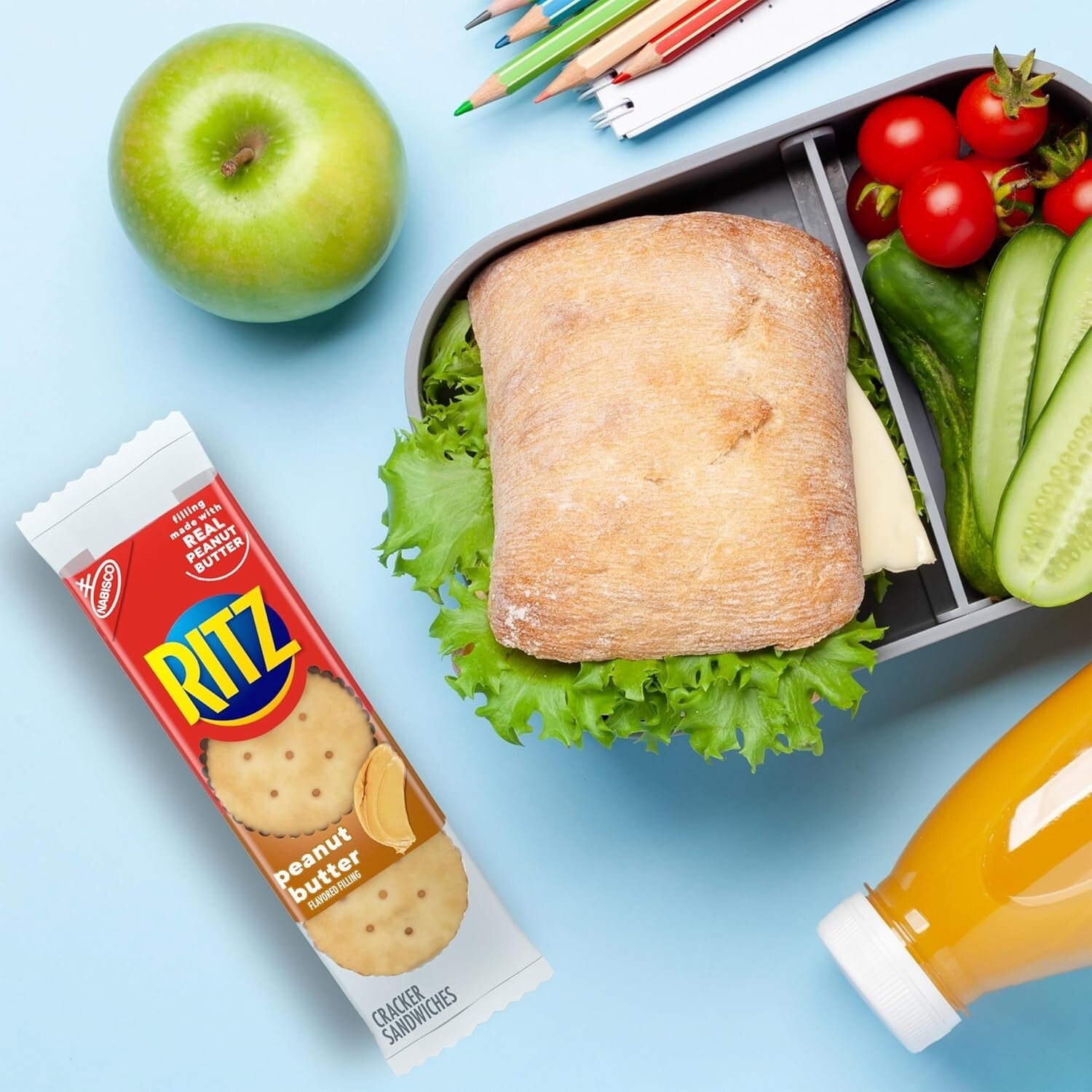 Convenient 112-Pack Peanut Butter Sandwich Crackers - Perfect On-the-Go Snack