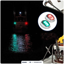Load image into Gallery viewer, Bright Waterproof Navigation Lights - Red &amp; Green LED Boat Lights, Marine Grade