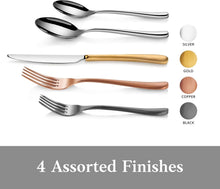 Load image into Gallery viewer, Stain-Resistant Gold Stainless Steel Flatware Set for Elegant Dining - 20 Pieces