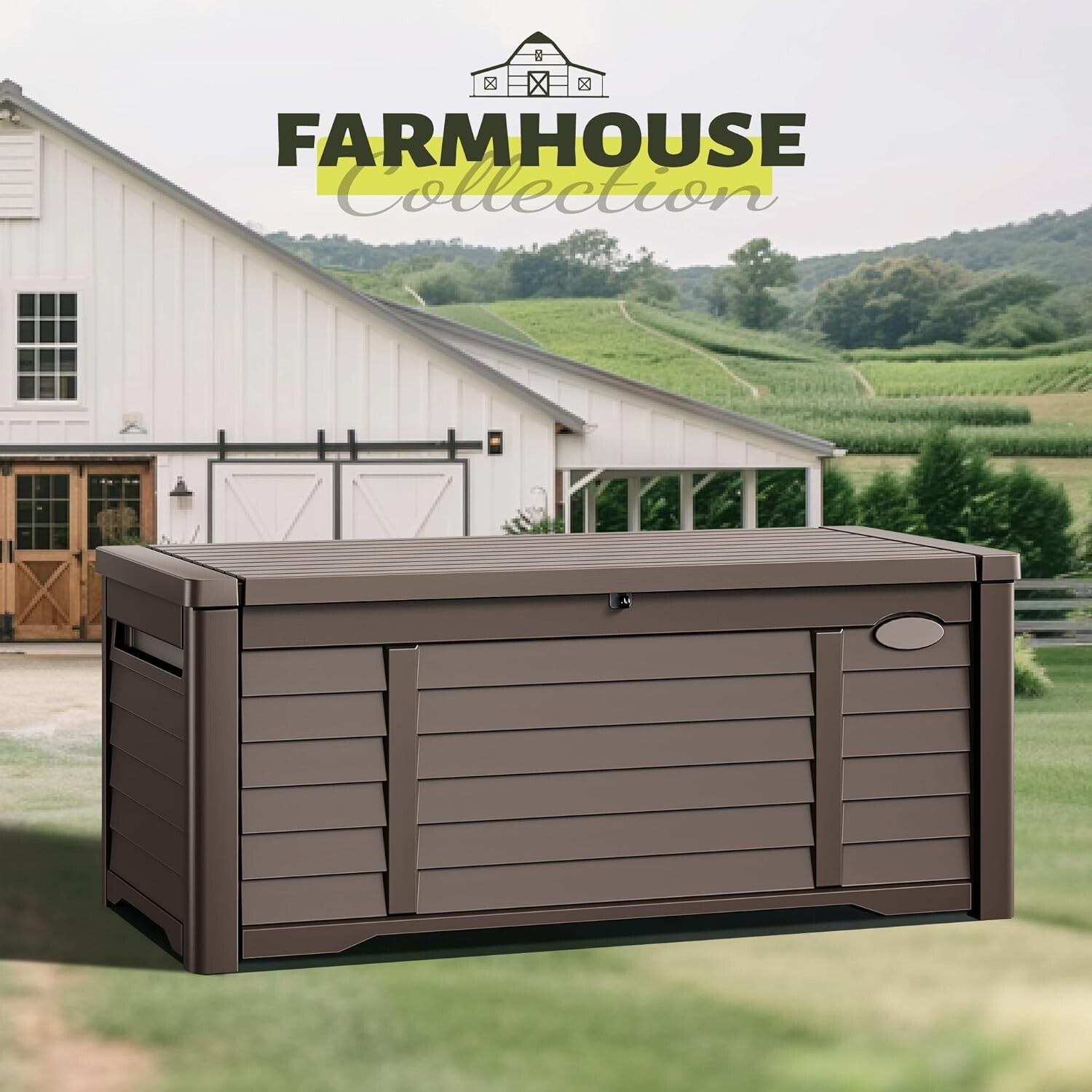 Multi-Functional 120 Gallon Resin Storage Bench - Secure & Stylish Solution