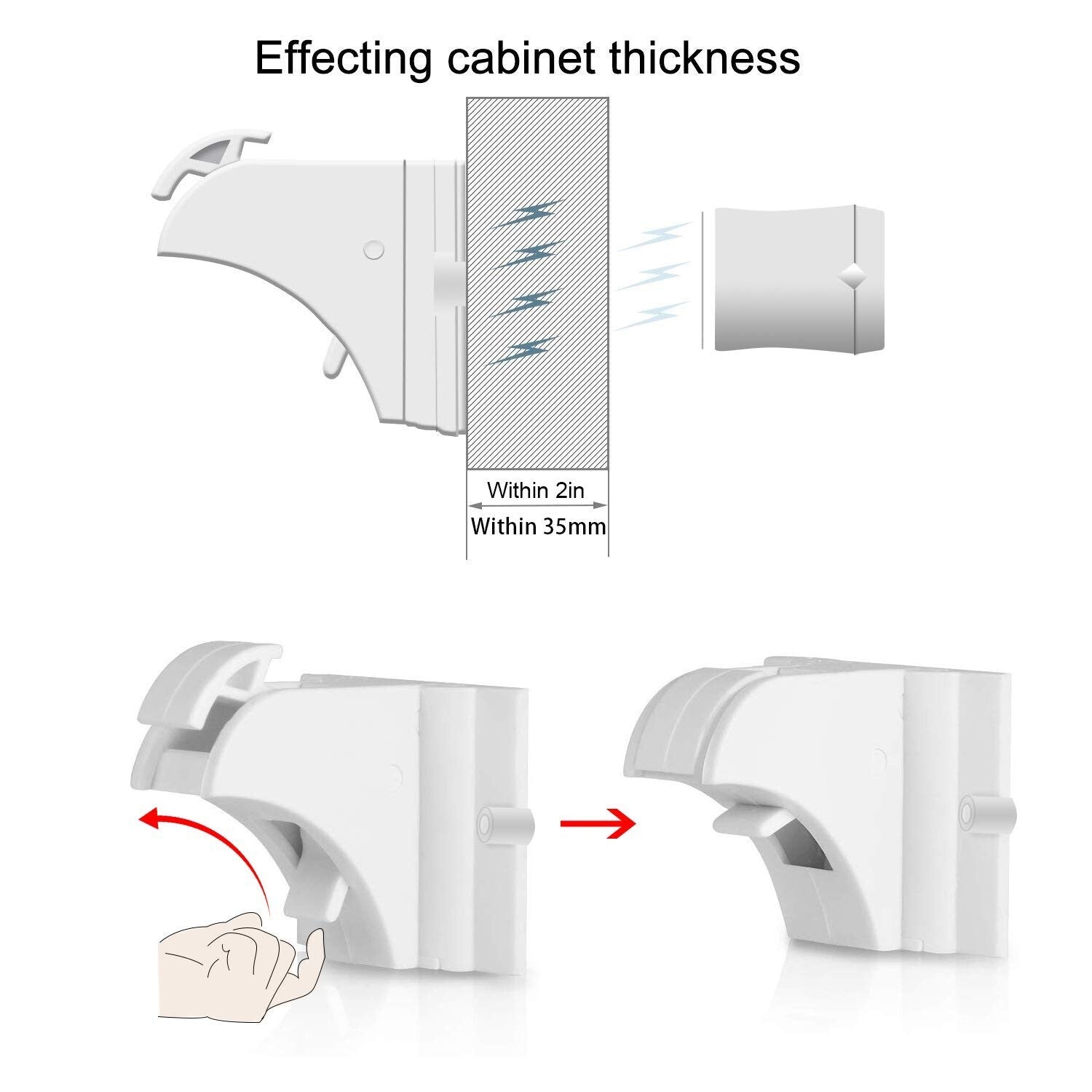15-Pack Magnetic Cabinet Locks for Baby Proofing - Secure Your Home Effortlessly