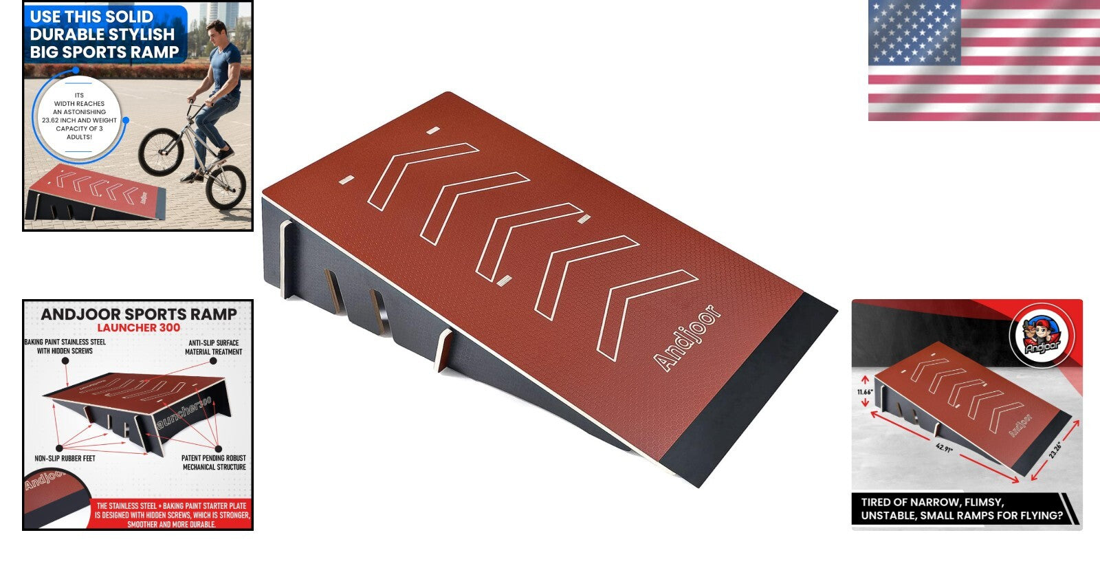 Durable Skateboard & Bike Ramp - Versatile Jump Structure for Kids & Scooters