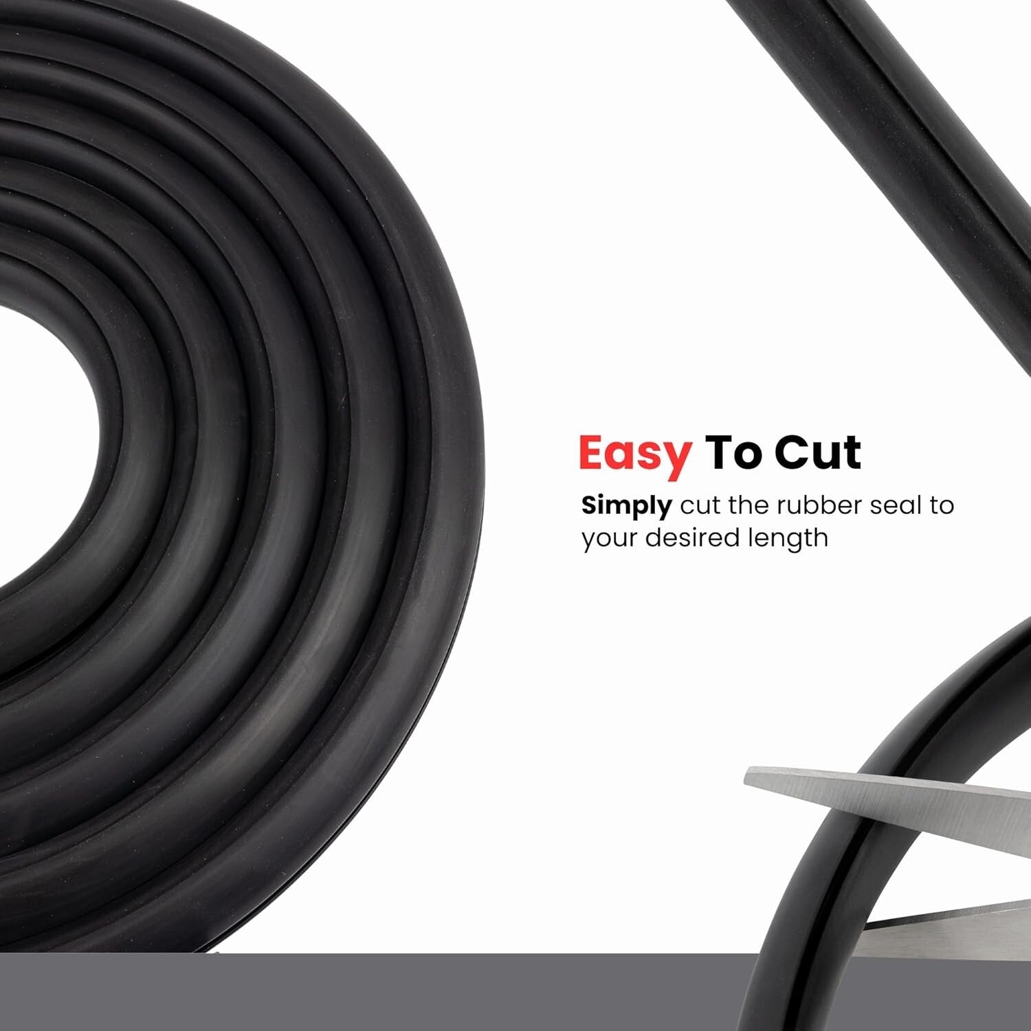 Flexible EPDM Window Locking Gasket - 30ft Weather Strip for Vehicle Protection