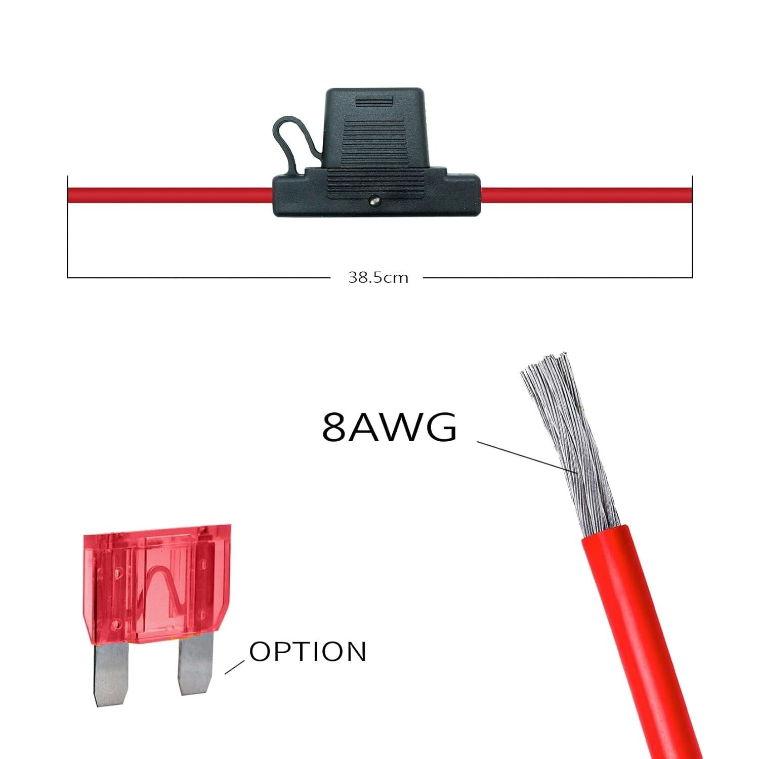 High-Quality Waterproof Maxi LED Fuse Holder 2 Pack - Ideal for Vehicles & Boats