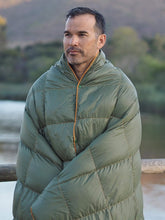Load image into Gallery viewer, Puffy Packable Down Camping Blanket - Lightweight &amp; Water-Resistant Comfort