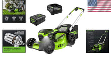 Load image into Gallery viewer, 60V Cordless 21” Lawn Mower with LED Lights &amp; Rapid Charger - Eco-Friendly Power