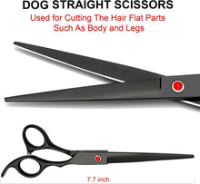 Load image into Gallery viewer, Ergonomic 5-Piece Dog Scissors Kit – Ideal for Home and Professional Grooming