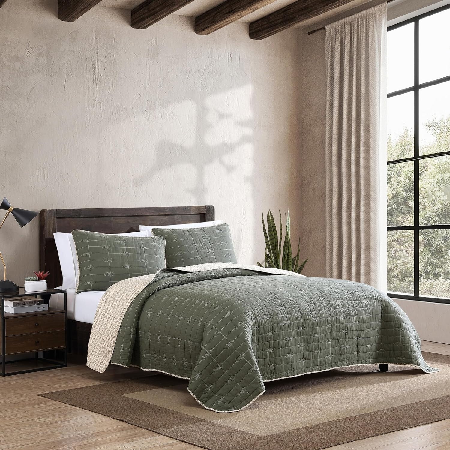 Rustic Troutdale King Quilt Set – Lightweight Cotton with Matching Shams