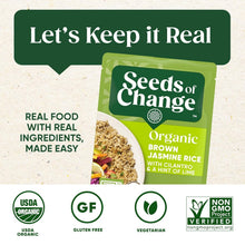 Load image into Gallery viewer, Organic Brown Jasmine Rice with Cilantro Lime - Quick 90-Second Meals (12 Pack)