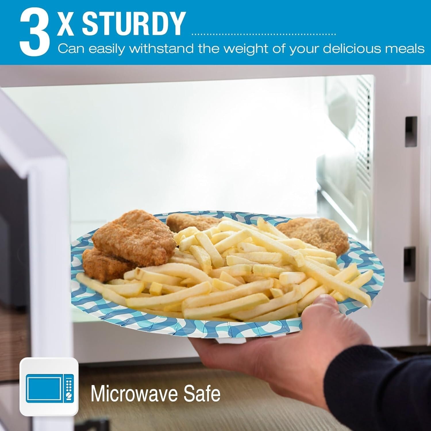 Bulk 10-Inch Disposable Plates - Leak Proof, Microwave Safe for Every Occasion