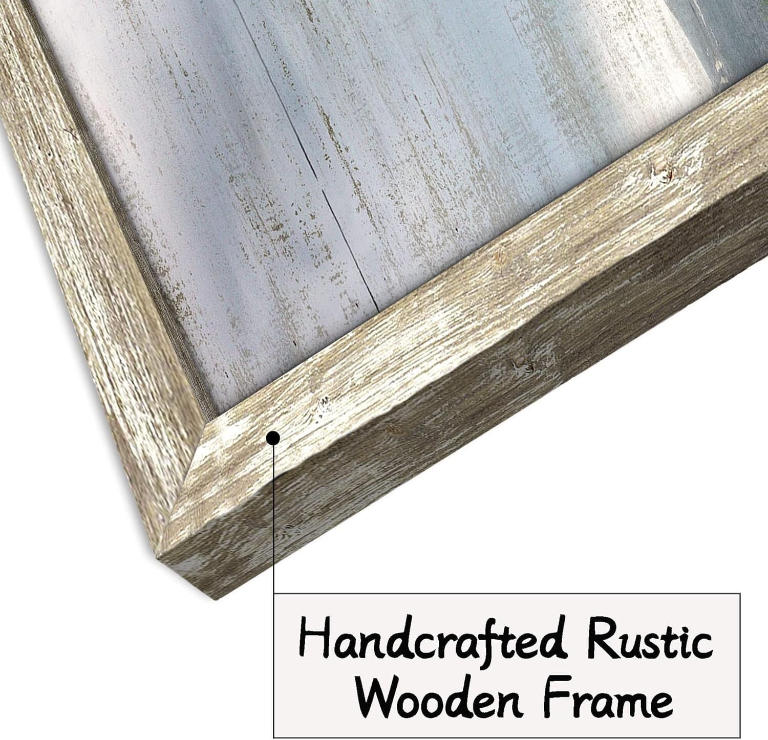 Country View Wall Art: Elegant 24x12 Rustic Barn Framed Picture for Living Room