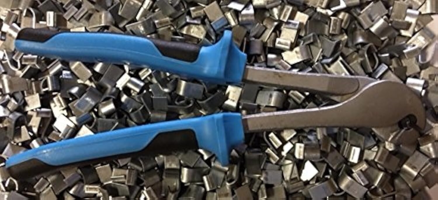 Alloy Steel J-Clip Pliers & 2 lbs of Clips, Ideal for DIY Cage Projects