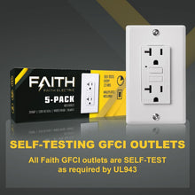 Load image into Gallery viewer, GFI Duplex Receptacles with LED Indicator - Non-Tamper-Resistant Safety Solution