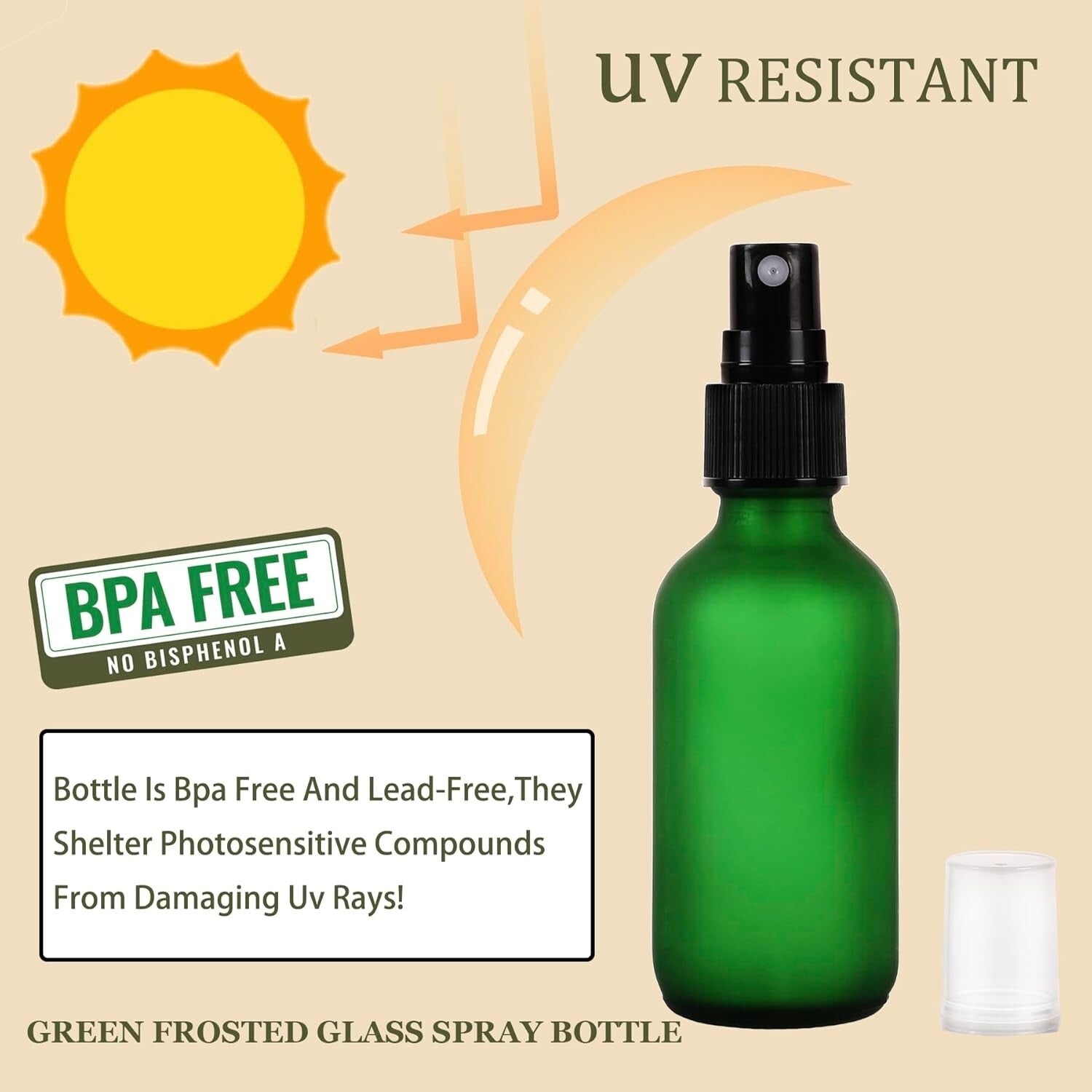 48-Pack Refillable 2 oz Glass Spray Bottles – Corrosion Resistant & Stylish