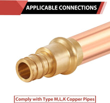 Load image into Gallery viewer, Pack of 10 1/2" Brass PEX-A Expansion Couplings for Reliable Pipe Connections