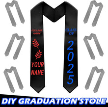 Load image into Gallery viewer, 70 Inch Satin Graduation Stoles - 12 Bulk White Sashes for Unisex Graduates