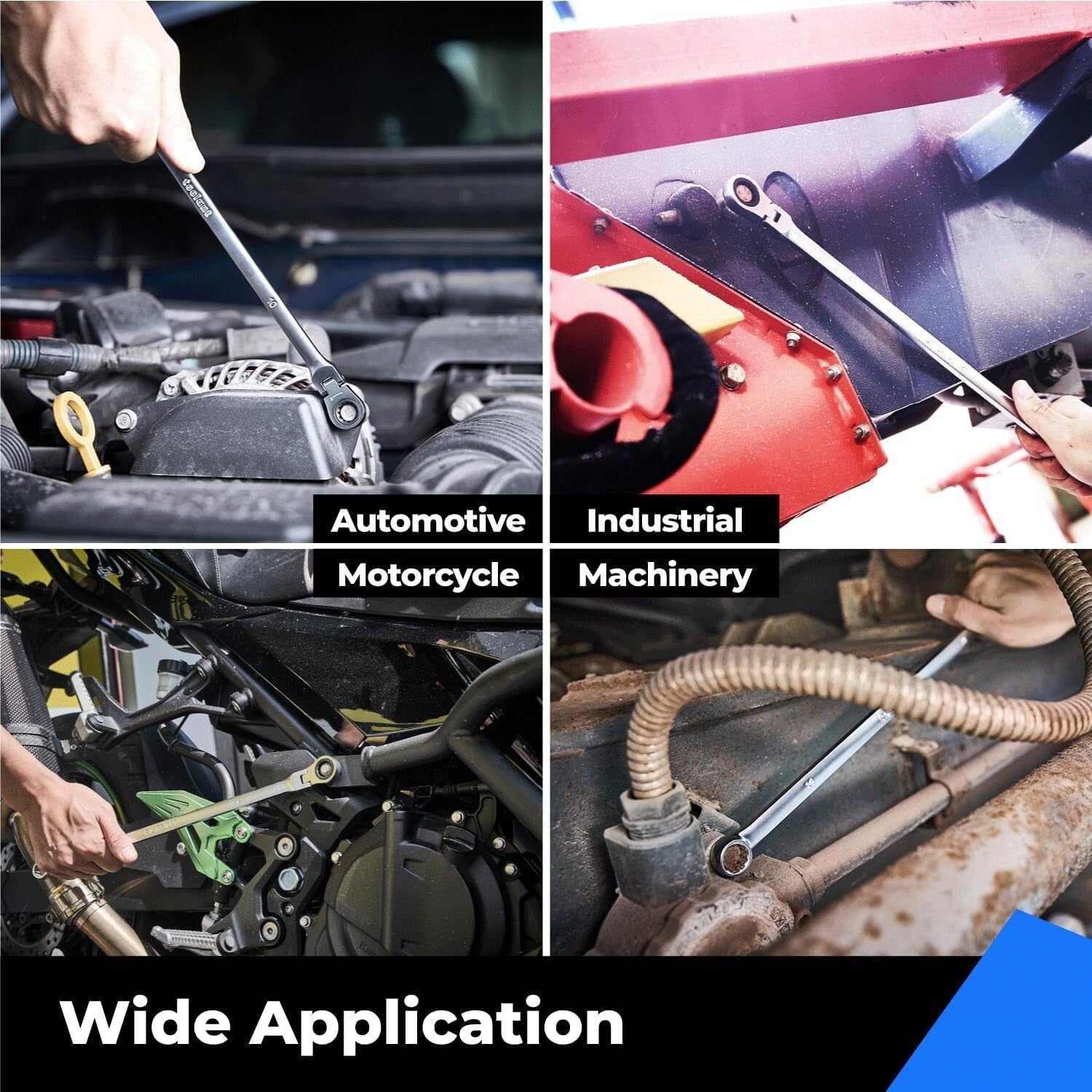 Efficient 16PCS Ratcheting Wrench Set with 90-Tooth Flex Head for Tight Spaces