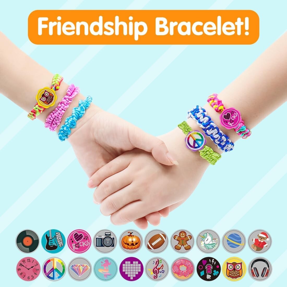 All-in-One Friendship Bracelet Kit for Girls: Looms, Threads & Stickers Galore!
