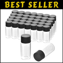 Load image into Gallery viewer, Durable 40ML Glass Vials with Screw Caps - Leakproof &amp; Lightweight - 100 Pack