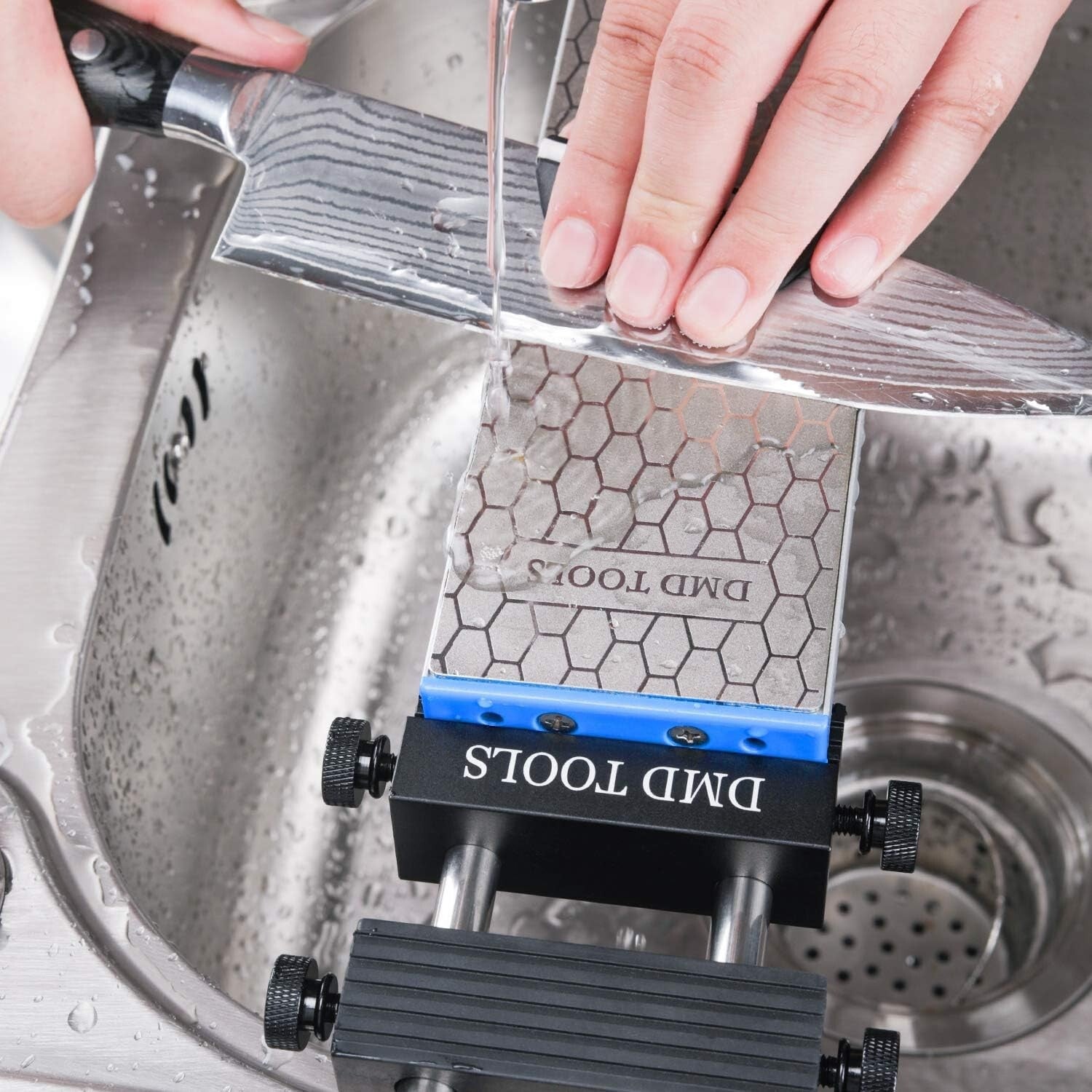 Alloy Steel Diamond Sharpening Stone Set with Safe Holder - Kitchen & Hunting