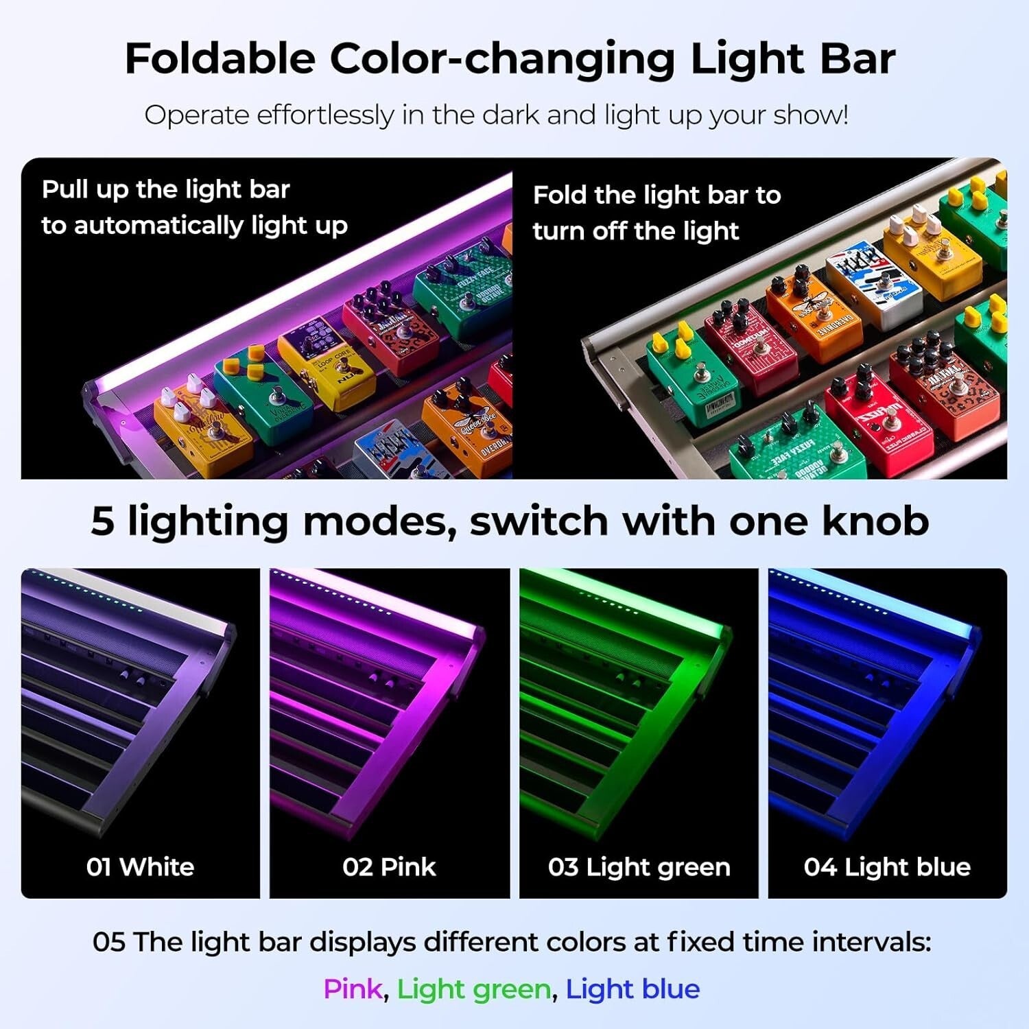 Portable Aluminum Guitar Pedalboard with Wheeled Bag & Isolated Power Supply