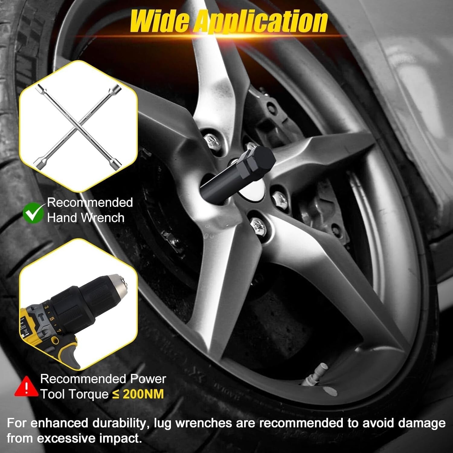 Effortless Wheel Maintenance with 16-Piece Lug Nut Key Set - Durable Steel