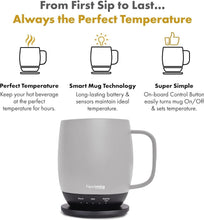 Load image into Gallery viewer, Premium 14 oz Self-Heating Coffee Mug with Ergonomic Design &amp; Charging Coaster