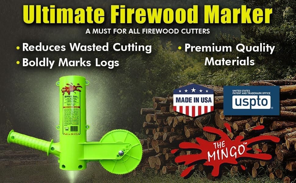 Precision Firewood Cutting Tool with 14", 16" & 18" Adjustable Marking Wheels
