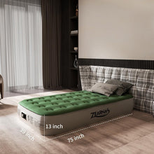 Load image into Gallery viewer, Portable Blow Up Mattress with Slip-Resistant Base - Ideal for Camping &amp; Guests