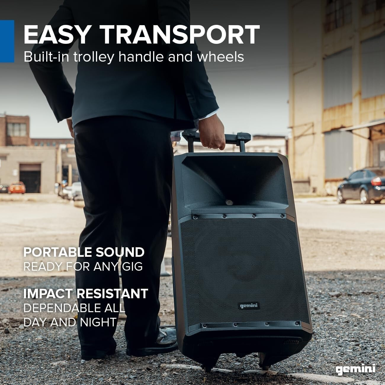 Active 2200W Bluetooth Speaker with Wall Mount Capability - for DJs & Gatherings