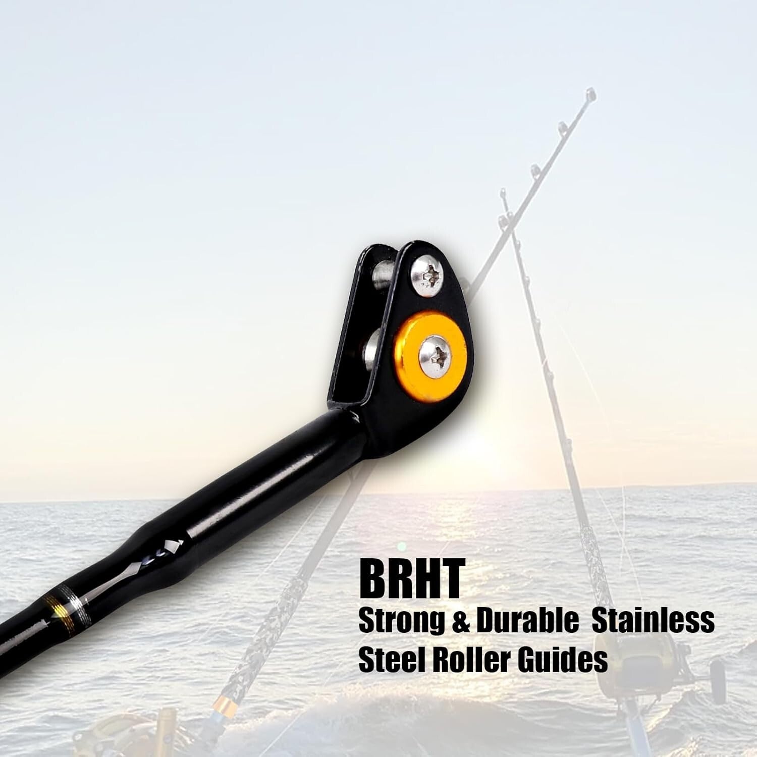 Non-Slip EVA Grip Trolling Rod - 6' Big Game Fishing Pole for Saltwater Use