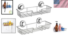 Load image into Gallery viewer, Premium Stainless Steel Shower Caddy Set with Hooks - Easy Suction Installation