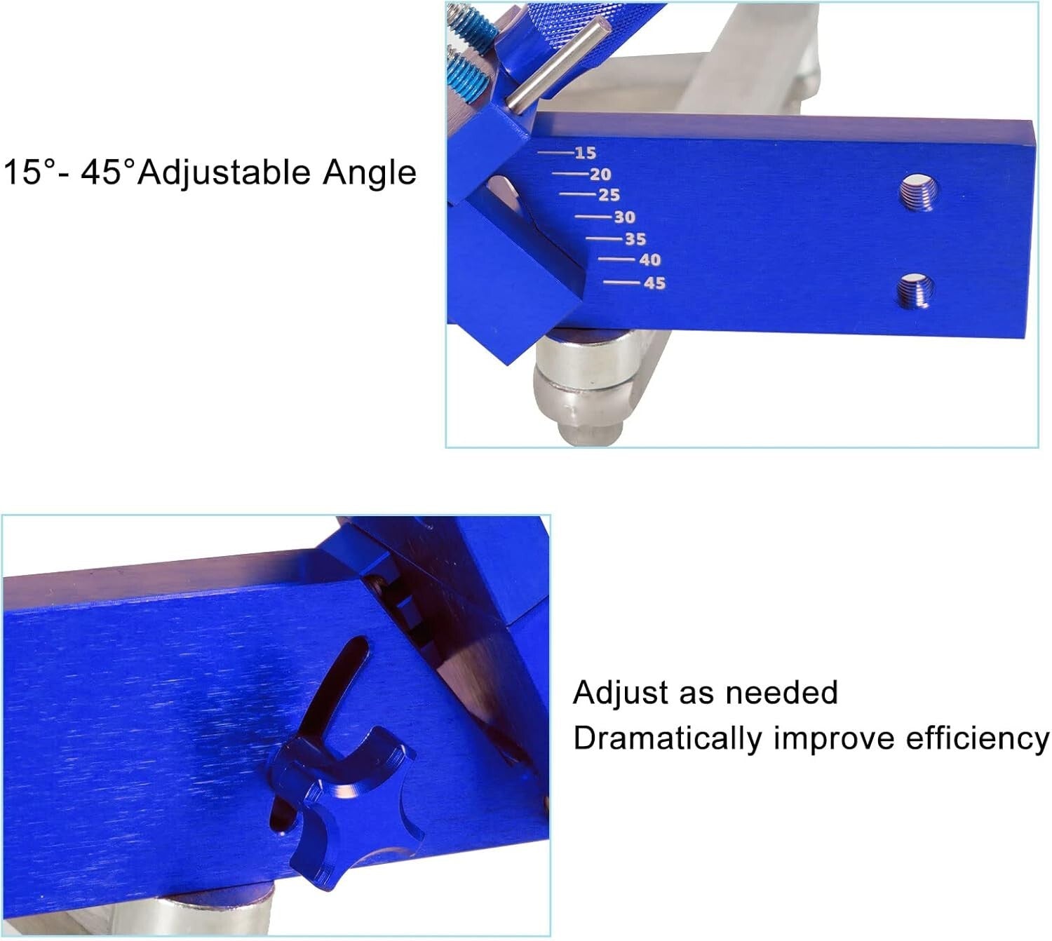 Stainless Steel Lawn Mower Sharpener with Adjustable Angle and Easy Install