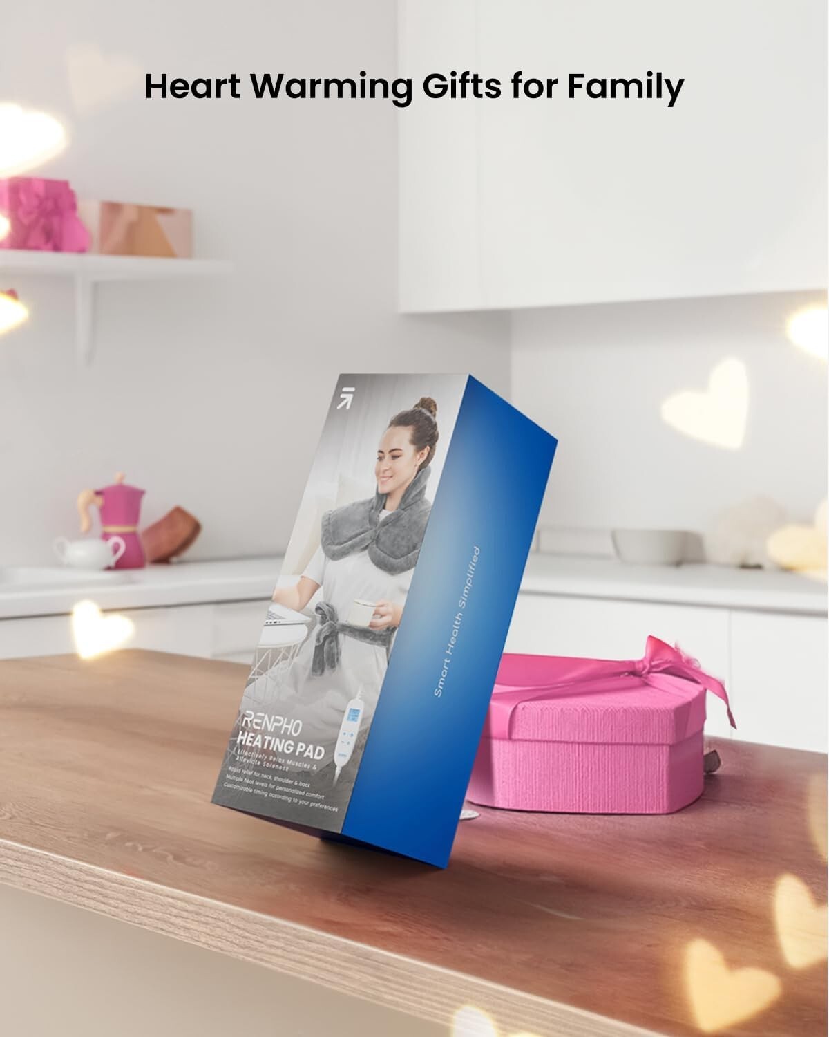 Weighted Electric Heating Pad with 6 Heat Settings - Ideal for Comfort & Relief