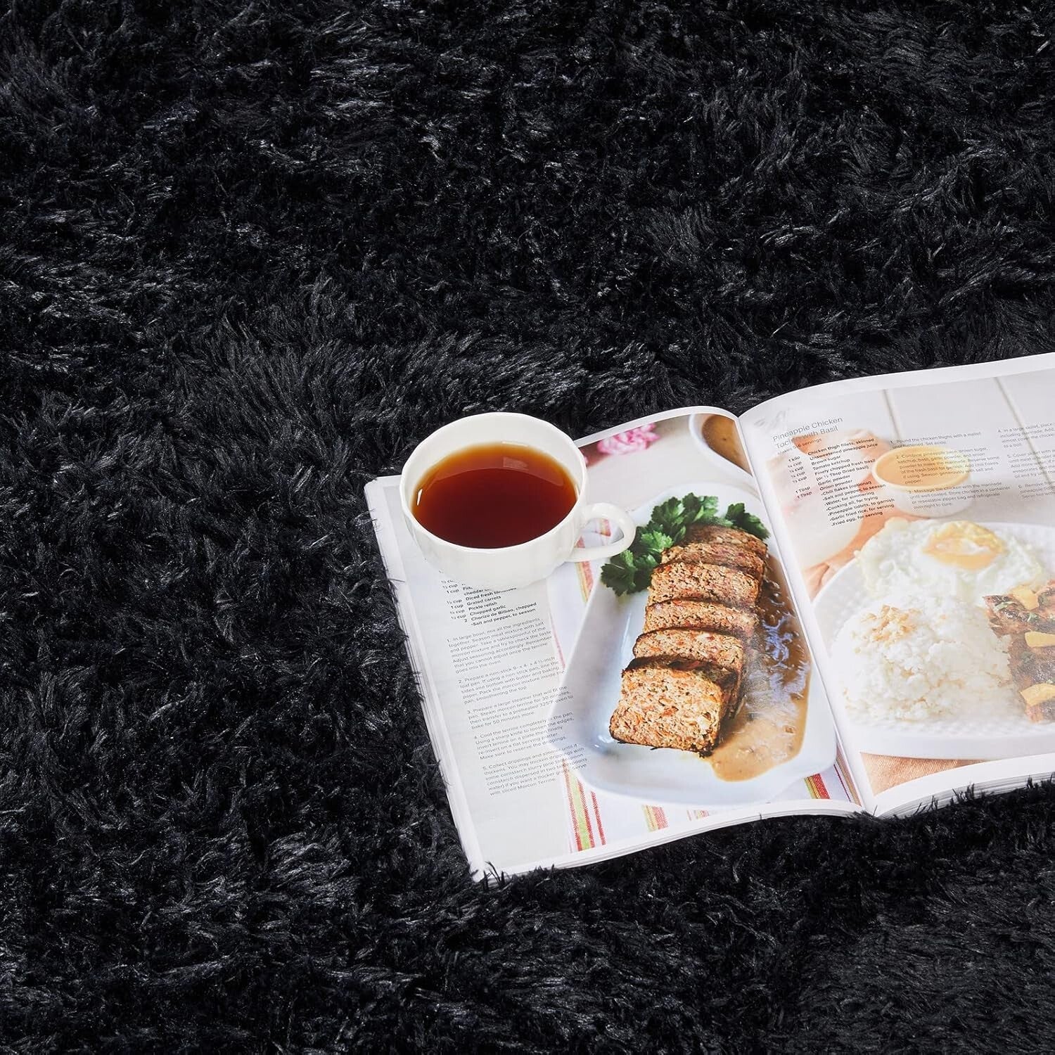 Soft Polyester 8x10 Feet Shag Rug - Ideal for Living Room, Nursery & Kids Rooms