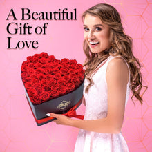 Load image into Gallery viewer, Eternal Love - 50 Preserved Roses in Beautiful Heart Box, No Maintenance