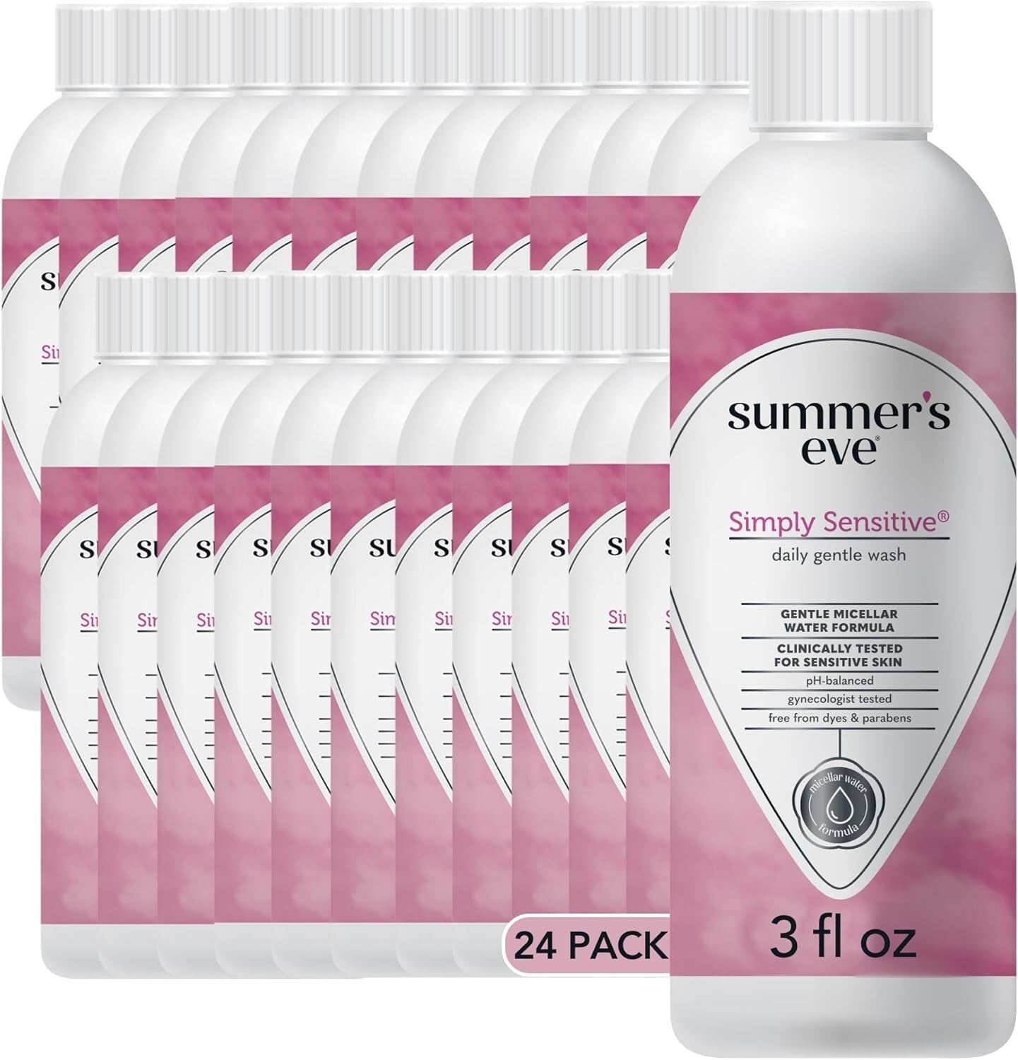 Simply Sensitive Feminine Wash - 3 fl oz TSA Approved, Perfect for On-the-Go
