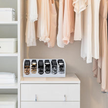 Load image into Gallery viewer, Portable 6-Compartment Bamboo Belt Rack - Stylish Organizer for Closet &amp; Drawer