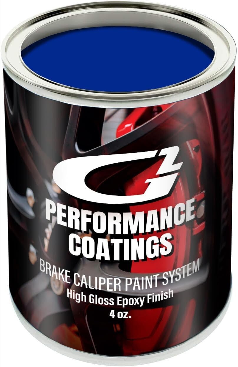 12-Color High Gloss Brake Caliper Paint System - Heat Resistant Blue Edition
