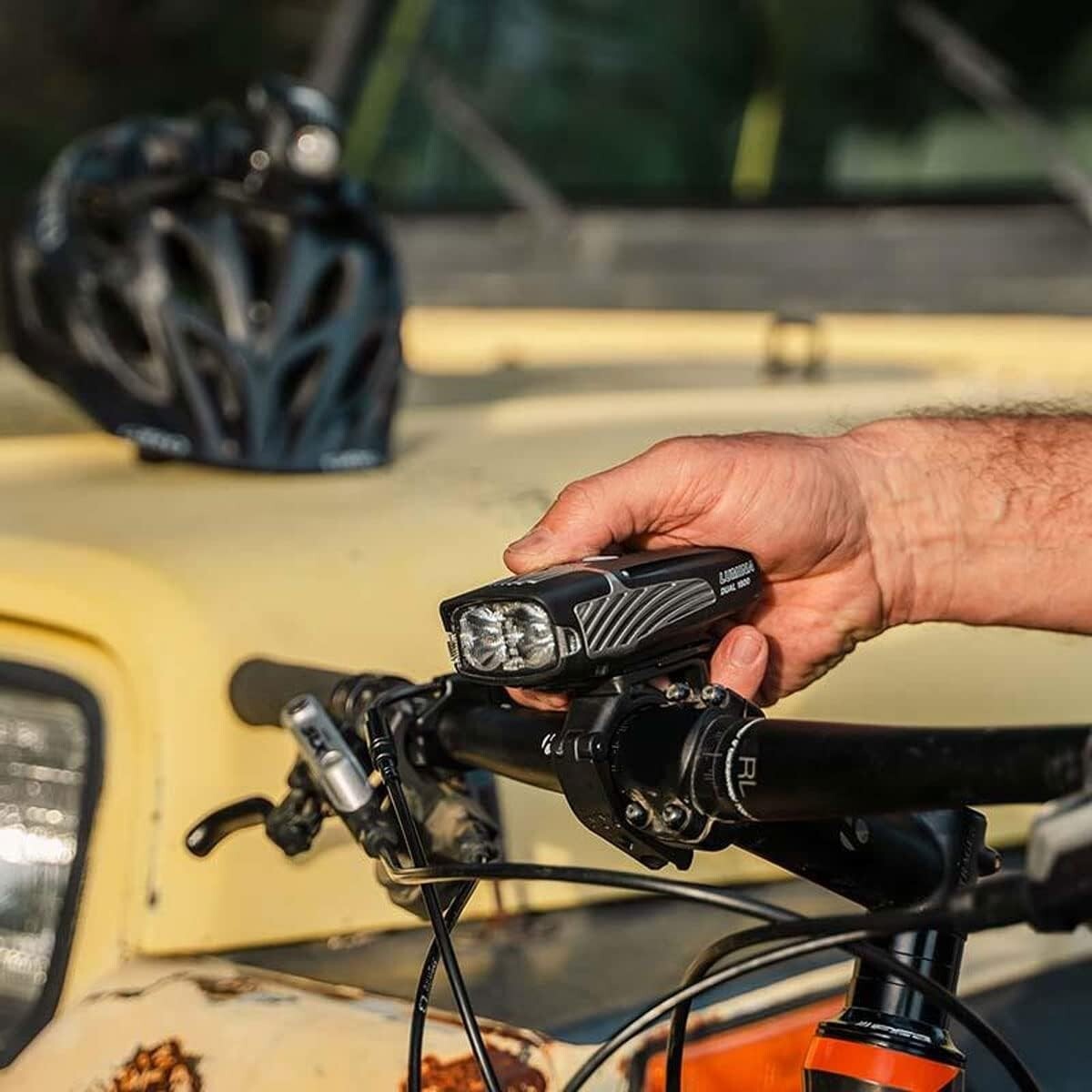 Bright 1800 Lumen Water-Resistant Bike Light with Side Markers for Visibility